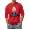 Men'S Round Neck Three-Quarters Sleeve Top Casual Fashion T-Shirt