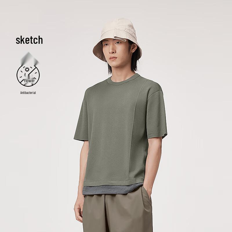 

Эскиз Мужской Повседневный Трикотажный Топ с Круглым Вырезом и Коротким Рукавом XL