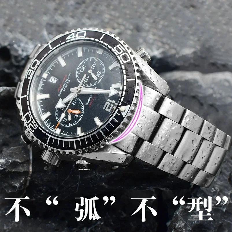 18mm20mm22mm Quality 316L Silver Stainless Steel Watch Bands Strap Accessories For Omega Seamaster Speedmaster Planet Ocean Belt