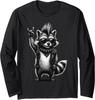 Raccoon Punk Rock Music Funny Raccoon Punk Rock Long Sleeve T-Shirt