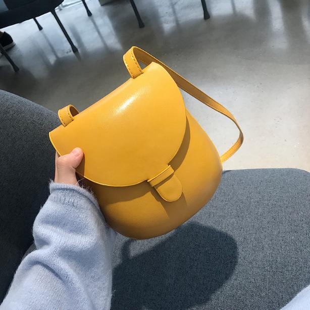 

Женская модная мини-сумка кроссбоди в стиле мори жёлтый/имбирный