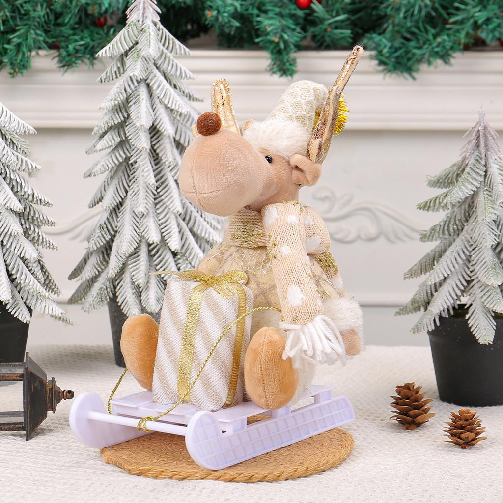 Julkälke Docka Dekoration Med Plast Och Polyester För Högtidlig Festlig Utställning