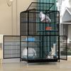 Black Square TubeDog Cage Extra Large Free Space Pet Cat House Indoor Cat Houses For Small And Medium-Sized Cat Households