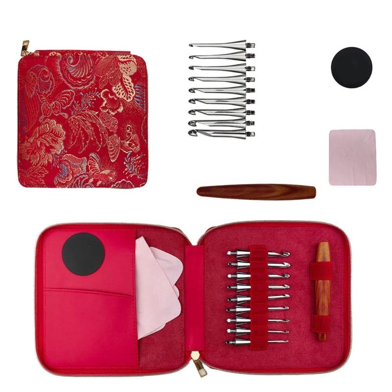 

Interchangeable Crochet Hook Set Easy to Replace 3.5mm-8mm Ergonomic Crochet Hooks Set For Knitting Crafts 1