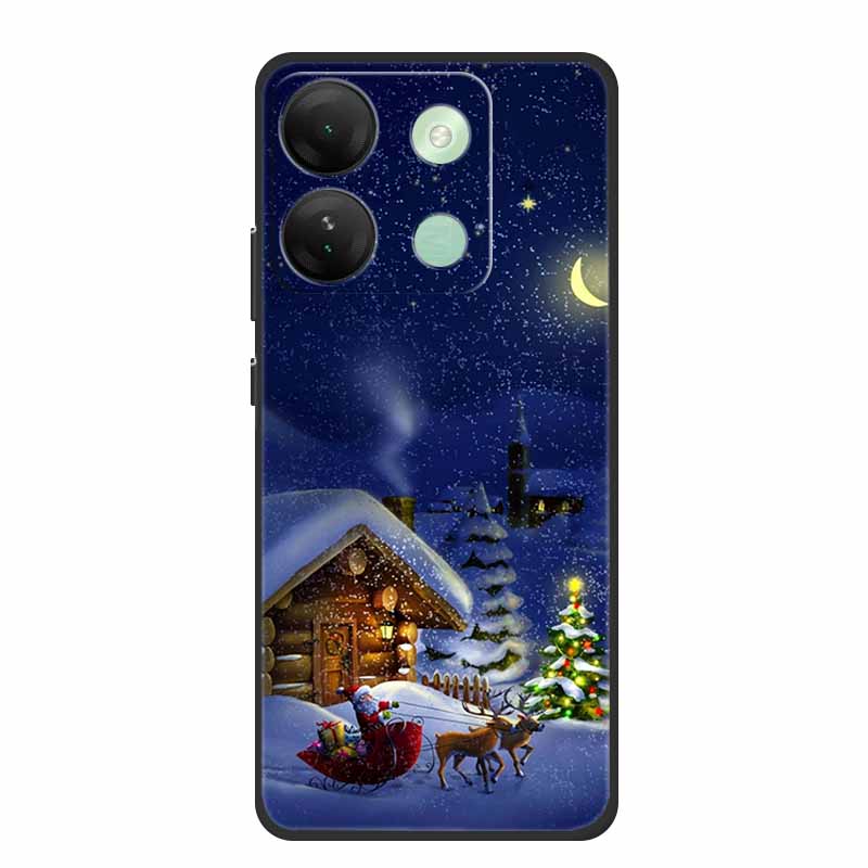 For Infinix Smart 7 HD Christmas Soft Case Silicone TPU Back Cover Phone Cases For Infinix Smart7 Plus X6516 Xmas New Etui Shell
