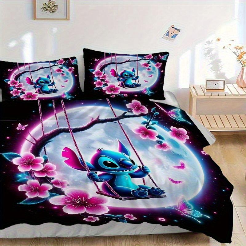 

3pcs Swinging Stitch Bedding Set, Including 1 Quilt Cover and 2 Pillow Shams, Without Filling, Soft and Comfortable Home Bedroom B088 135x200cm