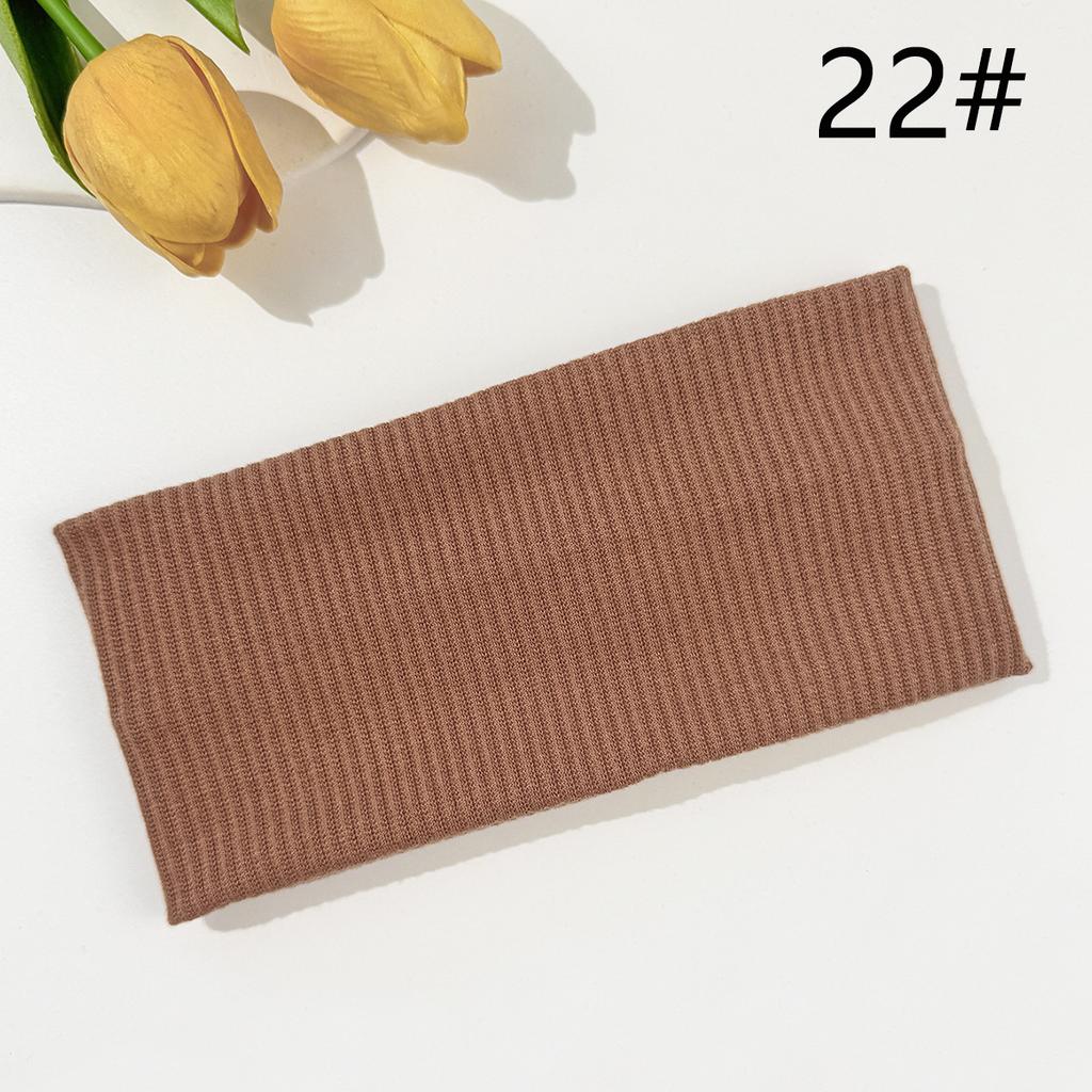 9003 SASAacc European and American Solid Color Knitted Hairband Elastic Sports Headband Hair Accessories Korean Style