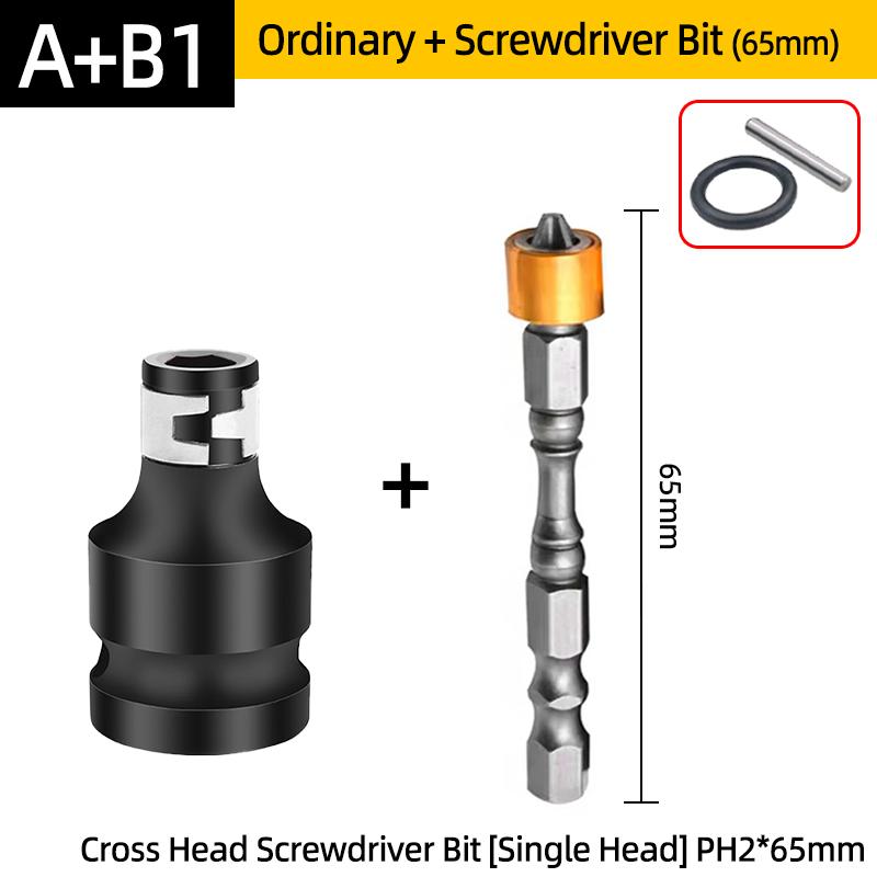 PH2 Phillips Screwdriver Bits Cross Head Magnetic 50/100/150mm Hand Tool 1/2” Square To 1/4” Hex Wrench Socket Adapter Converter
