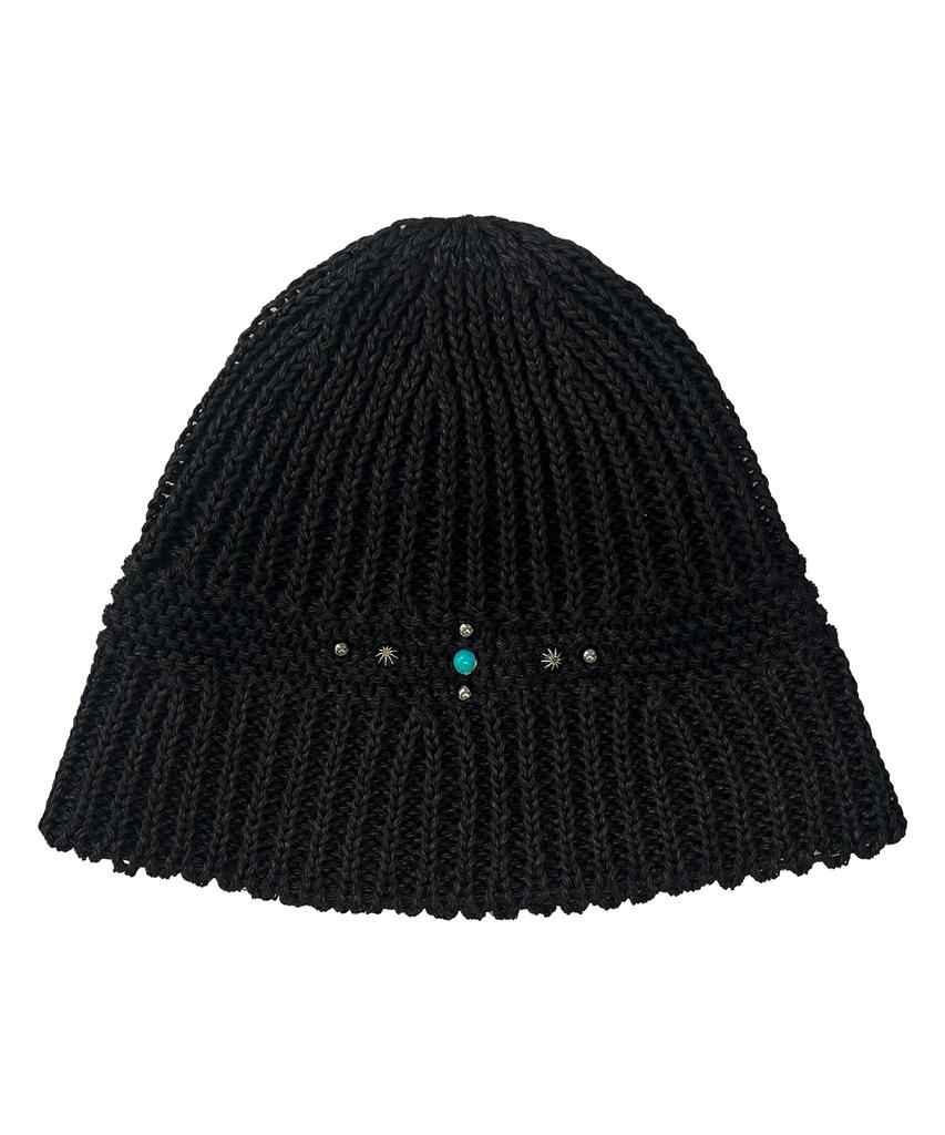Aleseueseussi Cross Rivet Beanie - Black