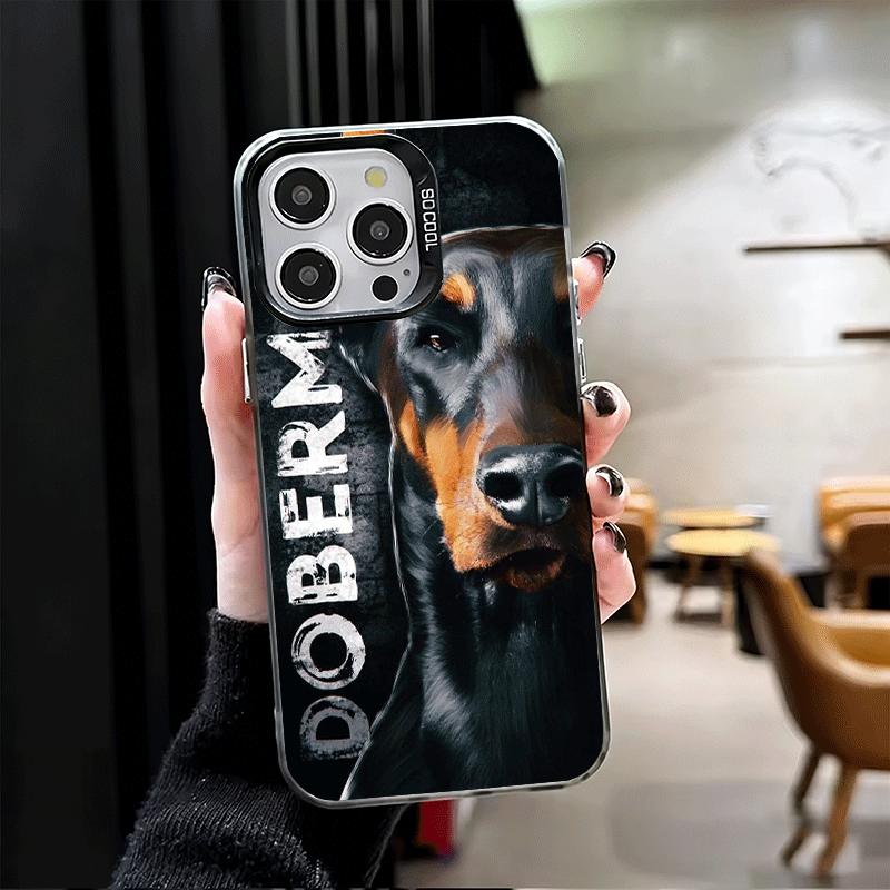 Doberman Dog Cool Soft Phone Case for iPhone 15 16 17 Pro Max 17Air 16E 14 Plus 13 12 Mini Shockproof Cover Back Shell