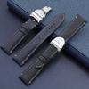 Soft Vintage Leather Watch Band 22mm For Tudor Strap Black Bay 1958 41mm GMT Pelagos Folding Buckle Black Brown Blue Wristband