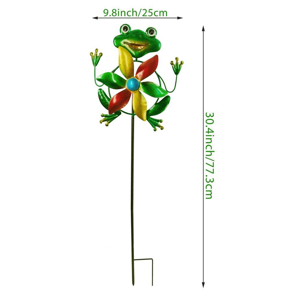 Iron Metal Windmill Sculpture Removable Wind Collectors Rotator Gardening Plug Pinwheel  Yard