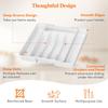 New Popular Adjustable Cutlery Organizer - Upgraded Plastic Storage Tray with Dividers Fork and Knife Drawer Organizer