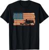 Vlajka USA Kombajn Americký farmář Dárek Unisex Tričko
