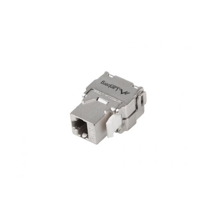 Connecteur Keystone - LANBERG - RJ45 CAT.6A - Tool-less - Argent - 22/26 fils