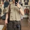 Hauts Chemises Décontractés Vintage Homme Été Manches Courtes Boutons sur le Côté Grande Taille