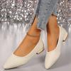Retro Shallow-cut Fashion Single-shoe Women's 2026 Spring New Bright Diamond Pointed Toe Full Diamond One-foot Flat Shoes