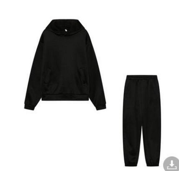 Europäischer & Amerikanischer Lässiger Damen-Sweatshirt- und Hosen-Set mit Verdickten Langärmeln