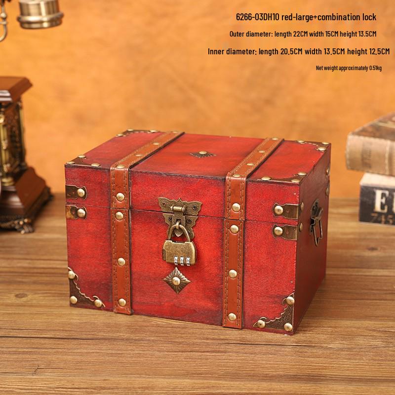 Chinesische Retro 8cm Holzschmuckschatulle - Vintage Klassisch Antik Kleine Schachtel