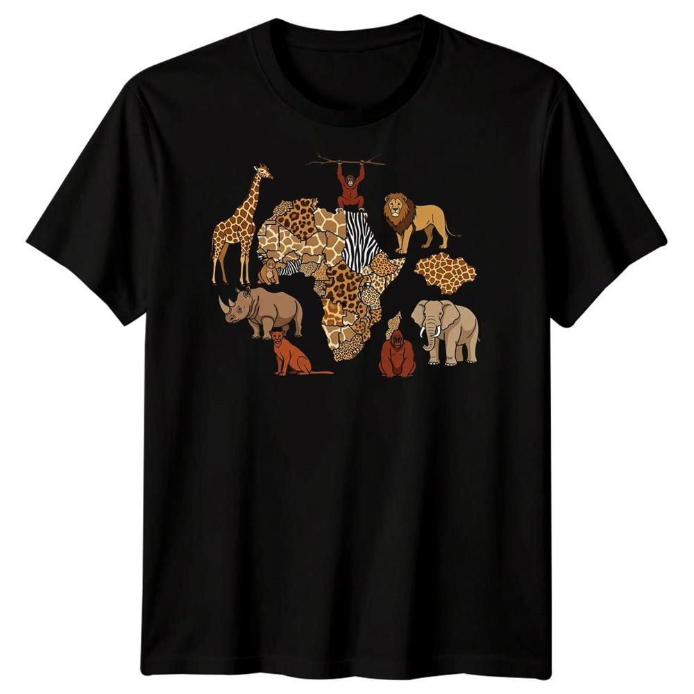 

Africa Wildlife Safari Animals Mens T-Shirt Graphic Tee M