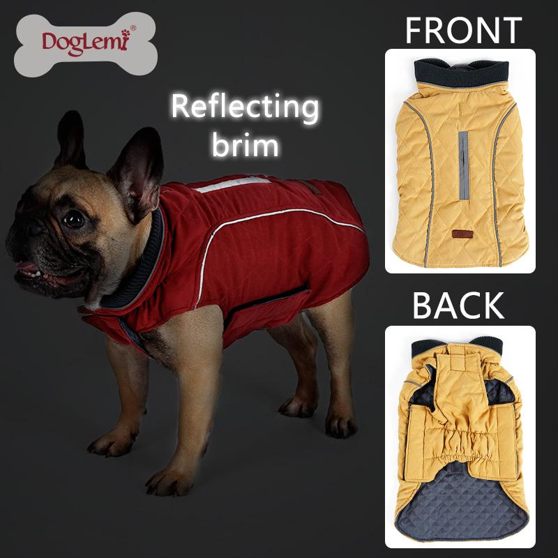 Winter Thickened Warm Dog Clothes Fitted Clothing Reflective Vest Pet Clothes Dog Jacket Dog Coats Pet Clothes Ropa Para Perros