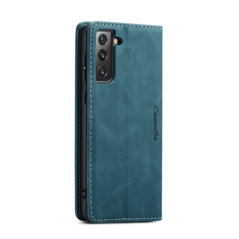 CASEME for Samsung Galaxy S21 FE, Leather Wallet Case, Green
