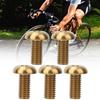 5pcs   Pack Titanium Alloy M5*12 Bicycle Water Bottle Cage Bolts M5*10 Disc Brake Screws