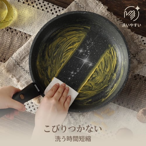 CAROTE 11-Piece Frying Pan Set, Induction and Gas Compatible, Free of Harmful Substances like PFOA, 5-Layer Design, Omelet Pan Set, Divided Frying Pan