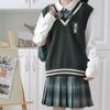 Women Clothing Vintage Classic JK Preppy Style Sweet Sweater Vest Y2K V Neck Sleeveless Chic Loose All Match Knitted Waistcoat