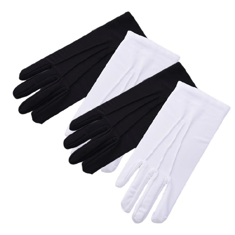 

Adult Size White Gloves for Art Show Uniform Party Show Party Stage Show 1 чорний білий колір