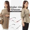 K-eines Stylish Under-Rim Square Metal Eyeglass Frames with UV and Blue Light Protection (Black)