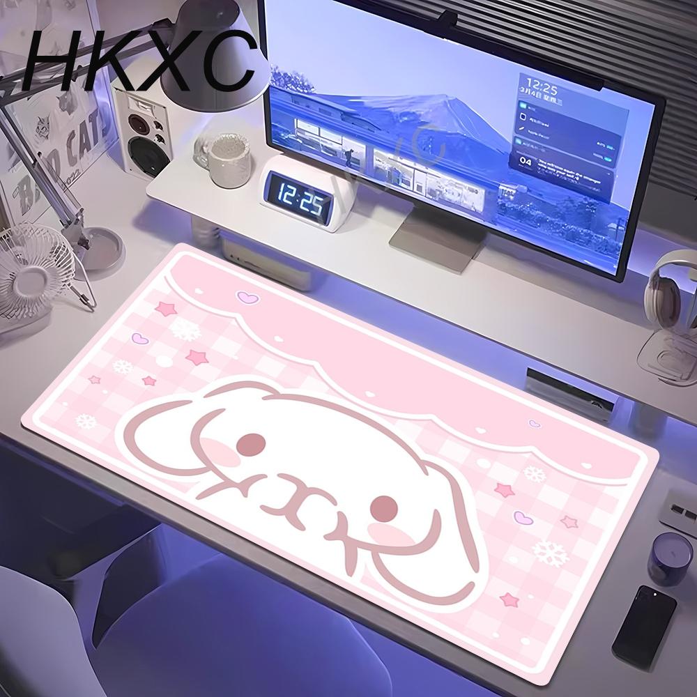 Office Premium Mouse Pad Kawaii Cartoon Cinnamoroll Mousepad Anti-slip Rubber Desk Pad Anime Girl Sanrio HD Print Keyboard Pads