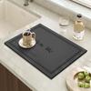 Minimalist Kitchen Countertop Drain Mat Bowl Plate Cutlery Mildew Resistant Dish Mat Bar Water Cup Coffee Machine Absorbent Cup Mat
