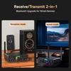 Bluetooth 5.3 DAC Converter Wireless Audio Receiver Transmitter Coaxial Optical 192KHz Digital to Analog Adapter with MIC