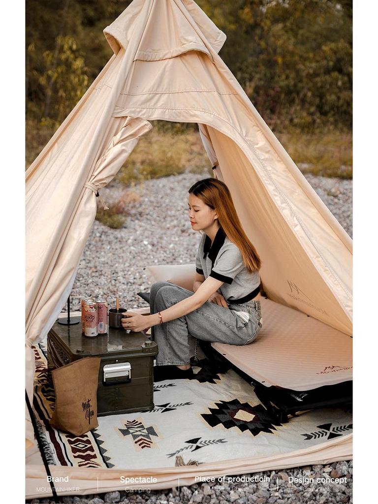 Mountain Guest Terra Inflatable Camping Mat with Pillow - Moisture-Proof Air Nozzle Sleeping Pad