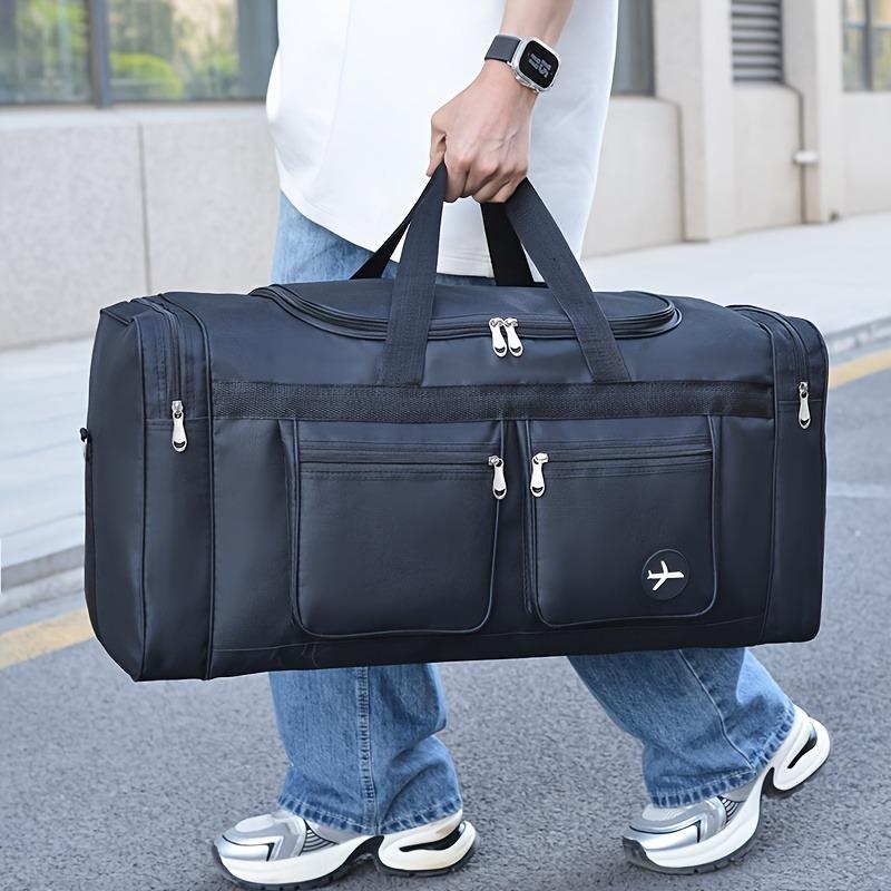 Large Capacity Travel Duffel Bag - Durable Nylon Casual Style with Multiple Compartments & Pockets, Adjustable Shoulder Strap
