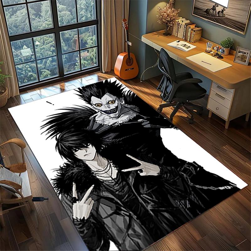 

Death Note Large Area Rug Non Slip Washable Floor Mat Gamer Room Bedroom Home Decor—kwq15 60x90cm