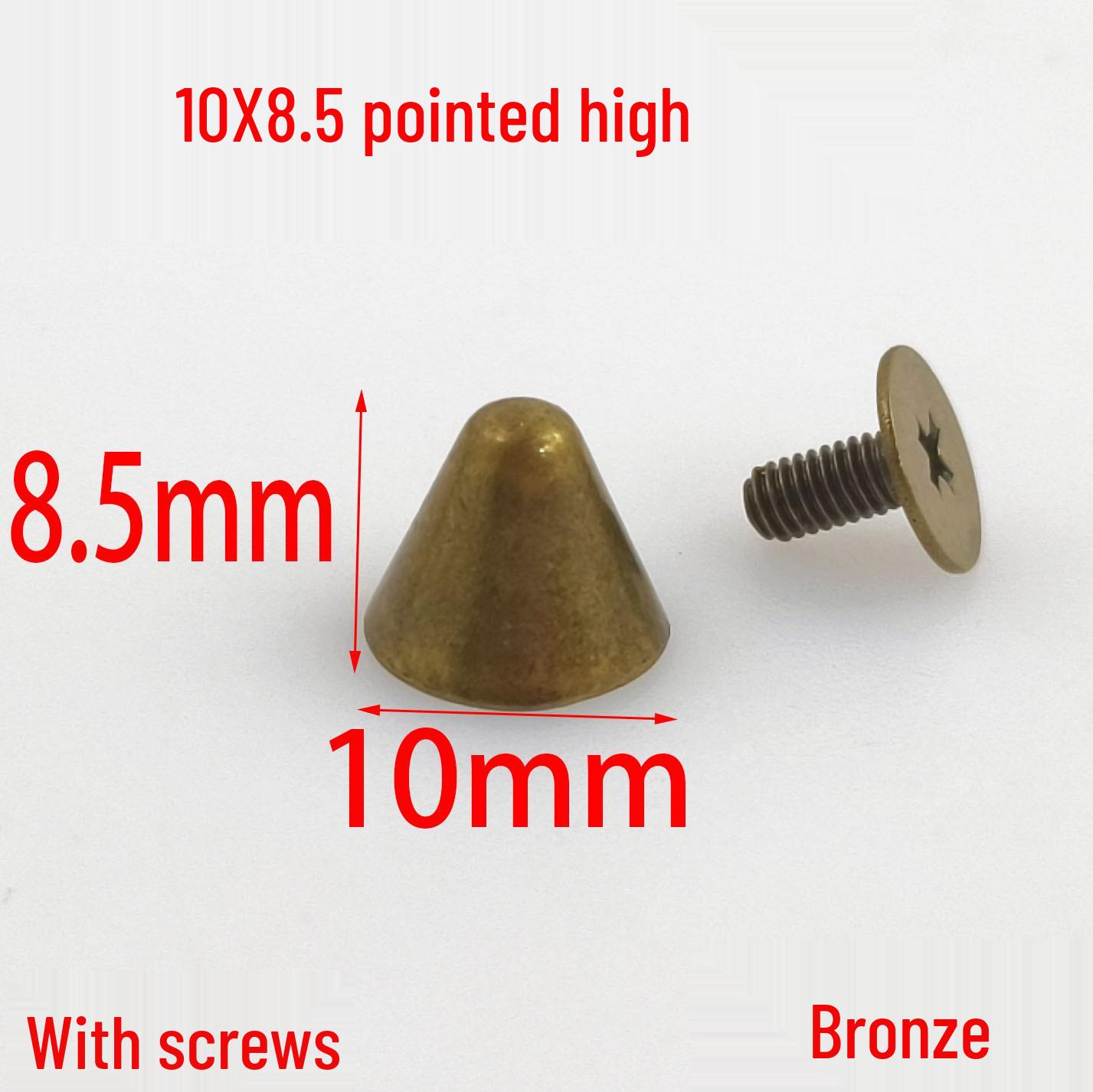 

Antique Bronze Spike Box Bag Hardware - 10X8.5 Punk Decorative Studs