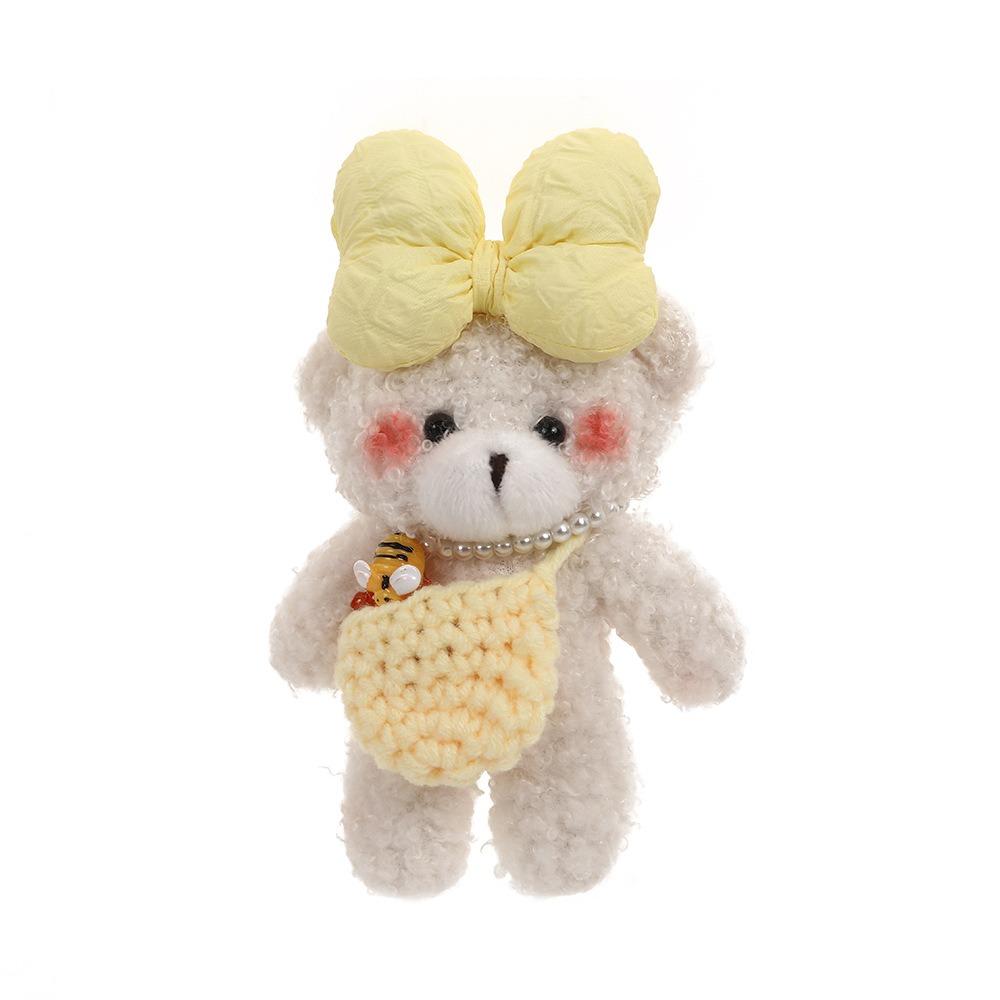 

Soft Bear Plush Toys Pendant Furry Soft Plush Bear Toy Fashion Bowknot Bear Keychain Children