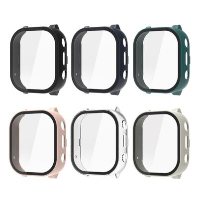 Full Coverage Smartwatch Integrated Tempered Glass PC Screen Protector Hard Sleeve Case Indoor Outdoor Use for JrTrack 3