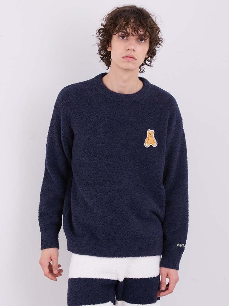 gelato pique Baby Moco Bear Pullover Long Pants Set Gray To One-Point & (PHNT249100) Men's (Exclusive Retailers)