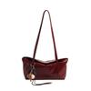 Oil Wax Leather Korean Style Minimalist INS Flip Underarm Bag Design, Casual and Versatile Shoulder Bag, Large Capacity Tote Bag