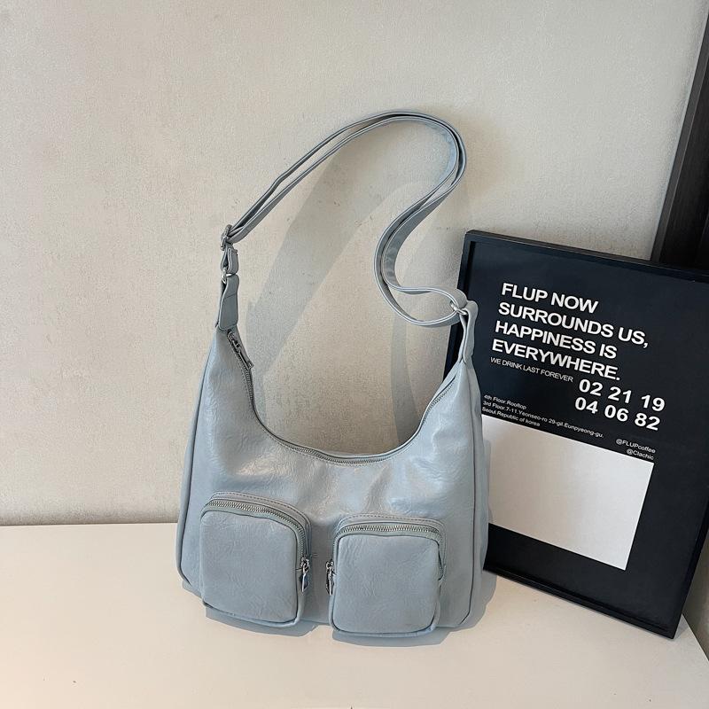 Trendy Spring Shoulder Bag Women Simple Commuting Bag Fashiable and Versatile Crossbody Bags with Multi Pockets Stylish Design