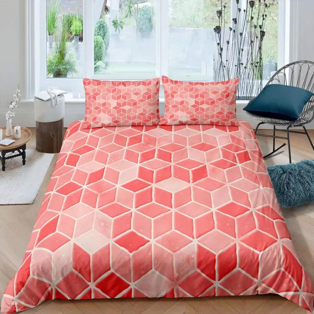 Colorful Art Down Comforter Set Bedding Set 3-piece Duvet Cover Set