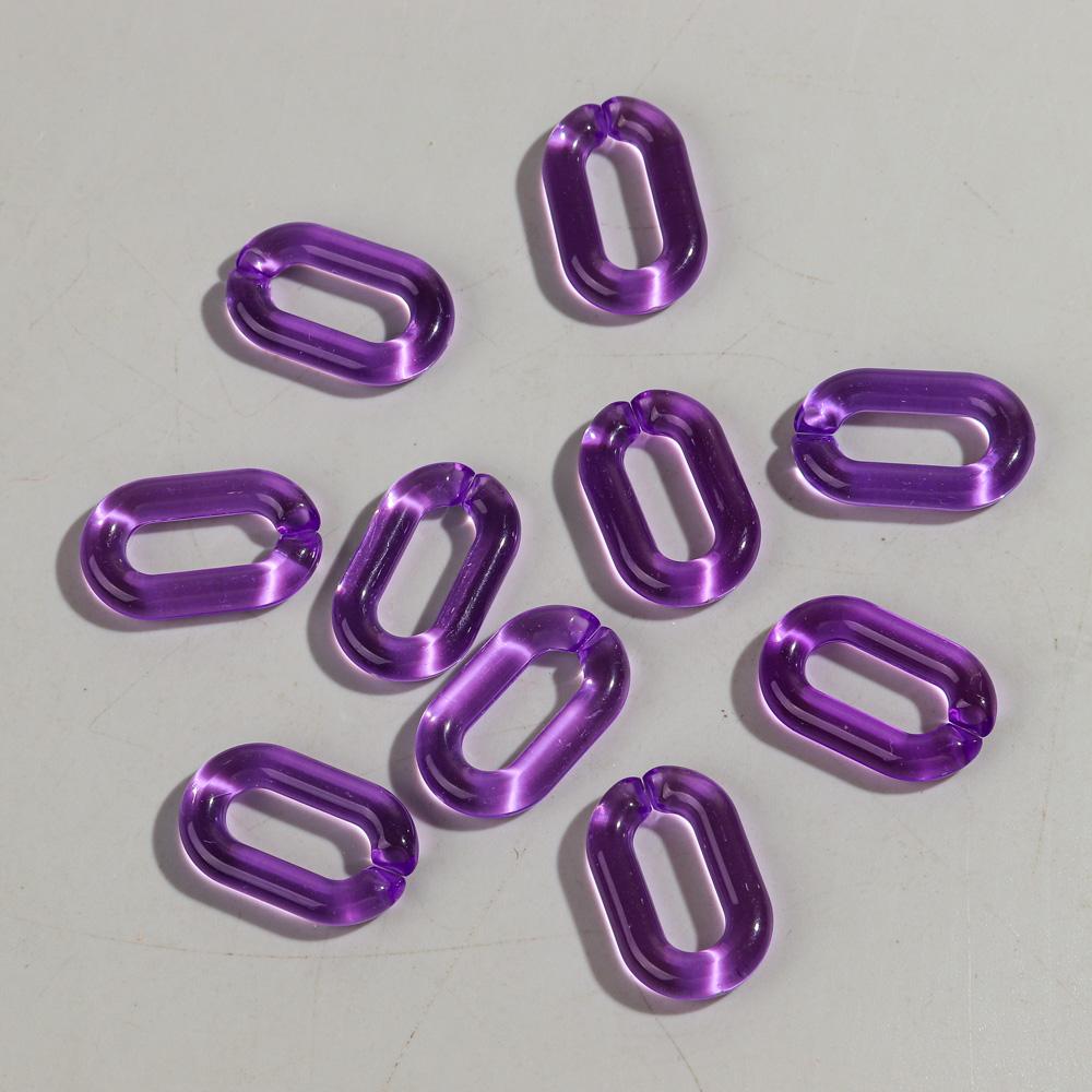 20pcs 20x30mm Clear Colorful Acrylic Oval Link Chain Connector Beads for Jewelry DIY Bracelet Necklace Phone Chain Accessories