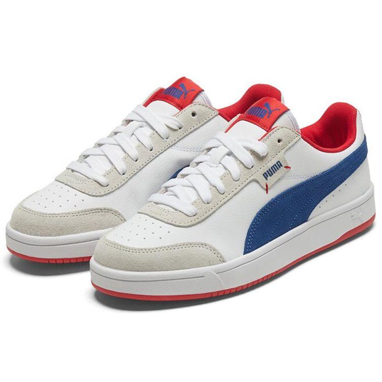 Puma Court Legend Lo Classic Retro Versatile Lightweight Breathable Low-Top Sneakers Unisex Sneakers White Blue Red 371931-05