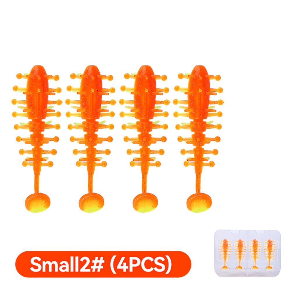 4Pcs/Set Floating TPE Material Lure 6cm 2.3g Soft Fishing Lure Fishing Accessories