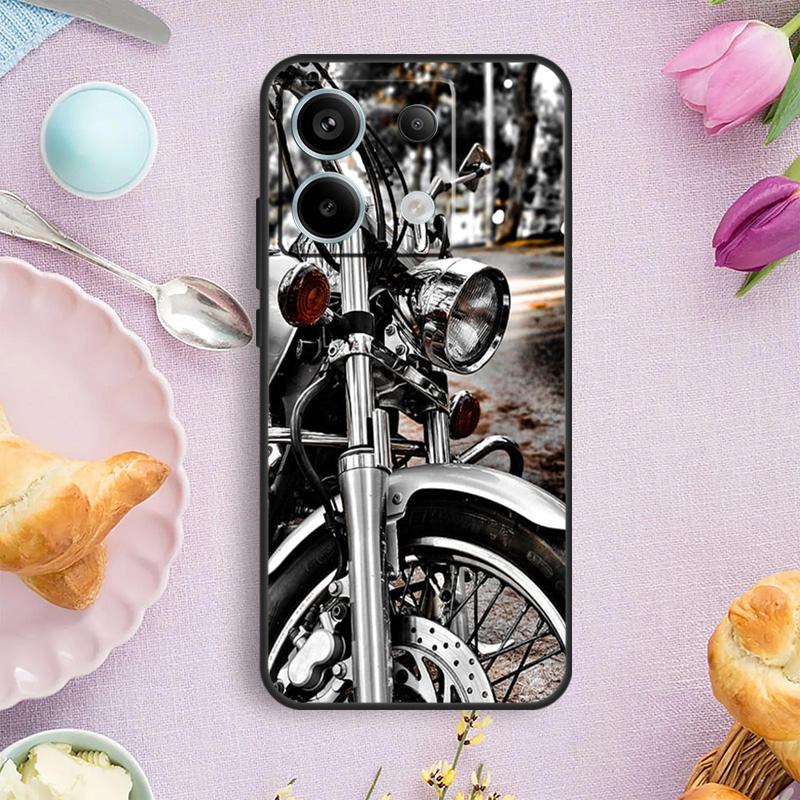 Motor Engine Motorcycle Case For Xiaomi Redmi Note 15 Pro Plus 10 11 12 13 14 Pro Cover For Redmi 14C 15C 12C 10C 13C