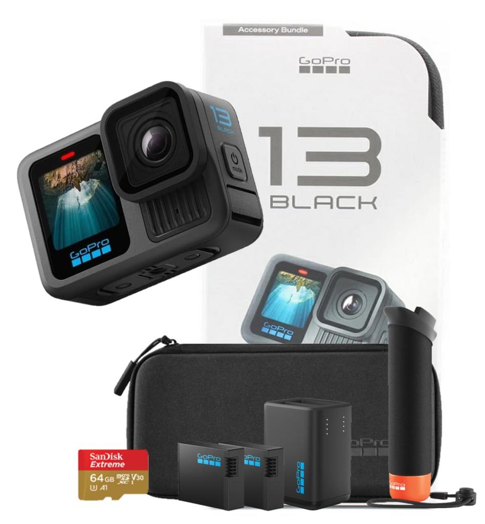 GoPro HERO13 Starter Set Action Camera with 4K120fps 13x Slow and Battery Life in Various Weather Includes Two 1900mAh Dual Chargers [Amazon