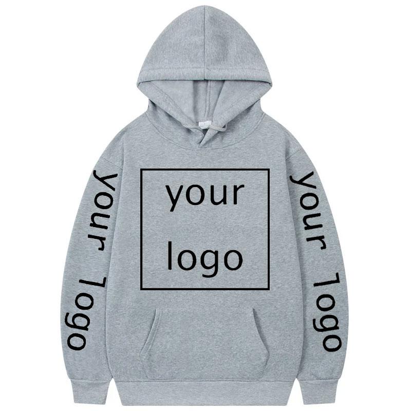 2025 Private Customized Yours LOGO Graphic Print Hoodie Fashion Casual Hooded Sweatshirt Men Women High Quality Fleece Pullovers